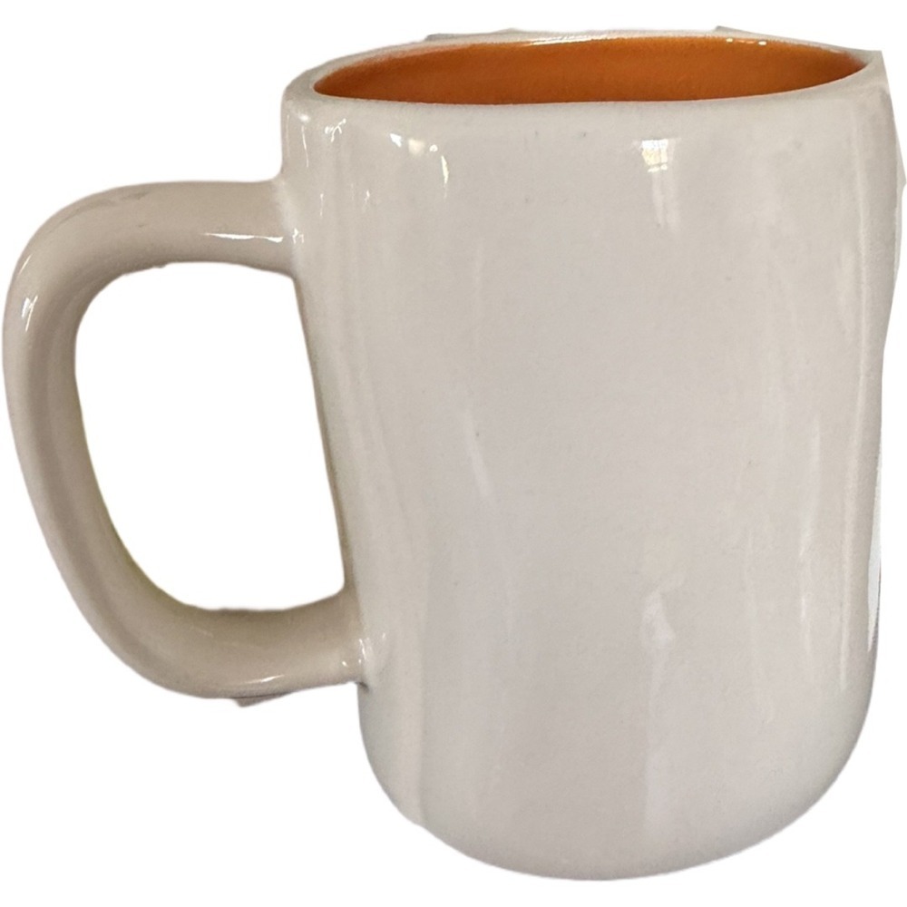 Rae Dunn PUMPKIN EVERYTHING Coffee Mug White Orange Interior Fall Autumn - Picture 3 of 5